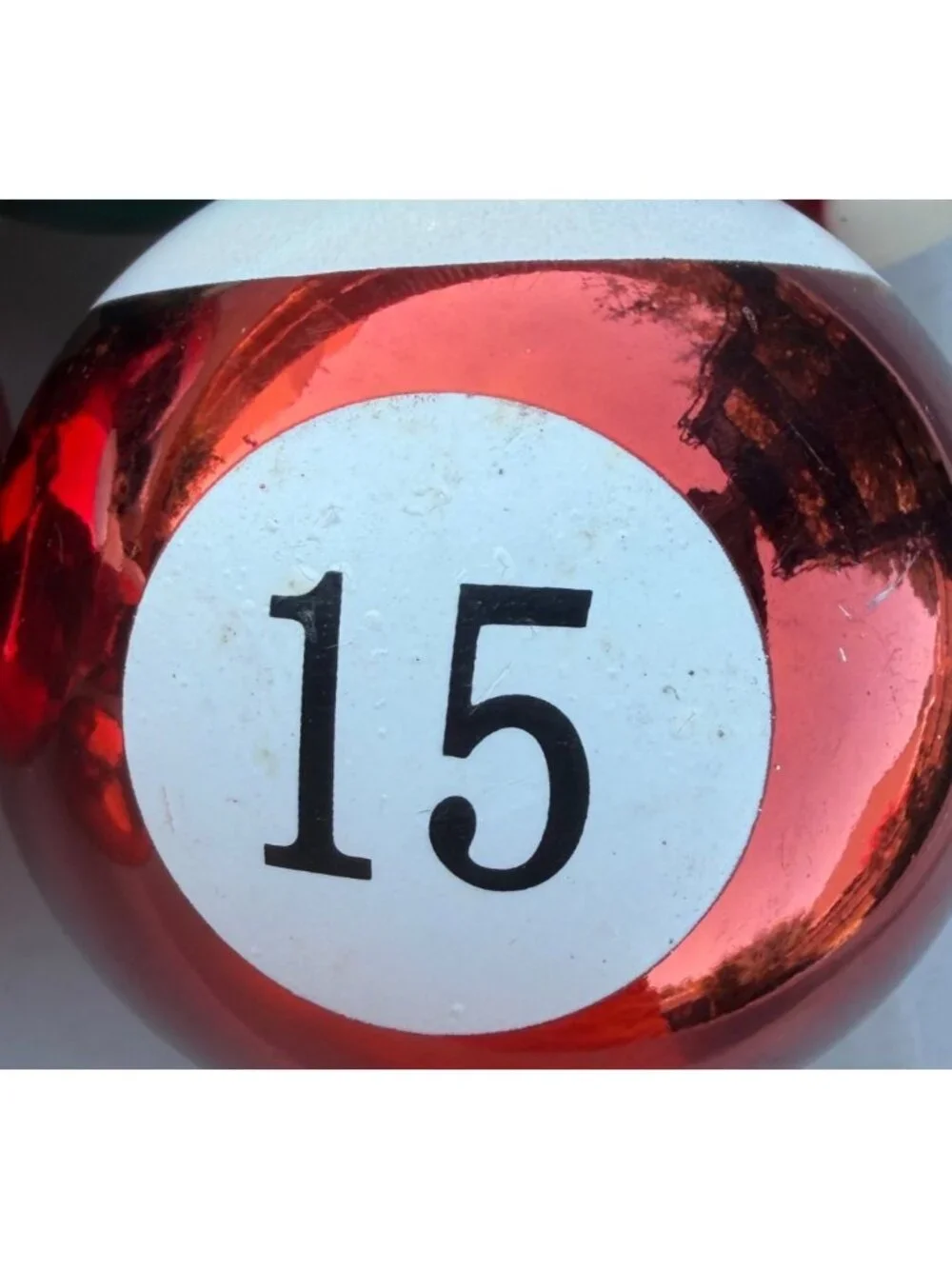 10-pc. Billiard Glossy Metallic Christmas Ball Ornaments 2.5/3.25